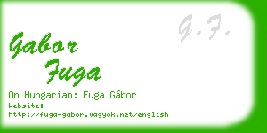 gabor fuga business card